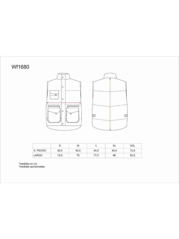 WorkTeam Chaleco Linea 6 Acolchado Multibolsillos con Detalles Combinados. Hombre - Imagen 5