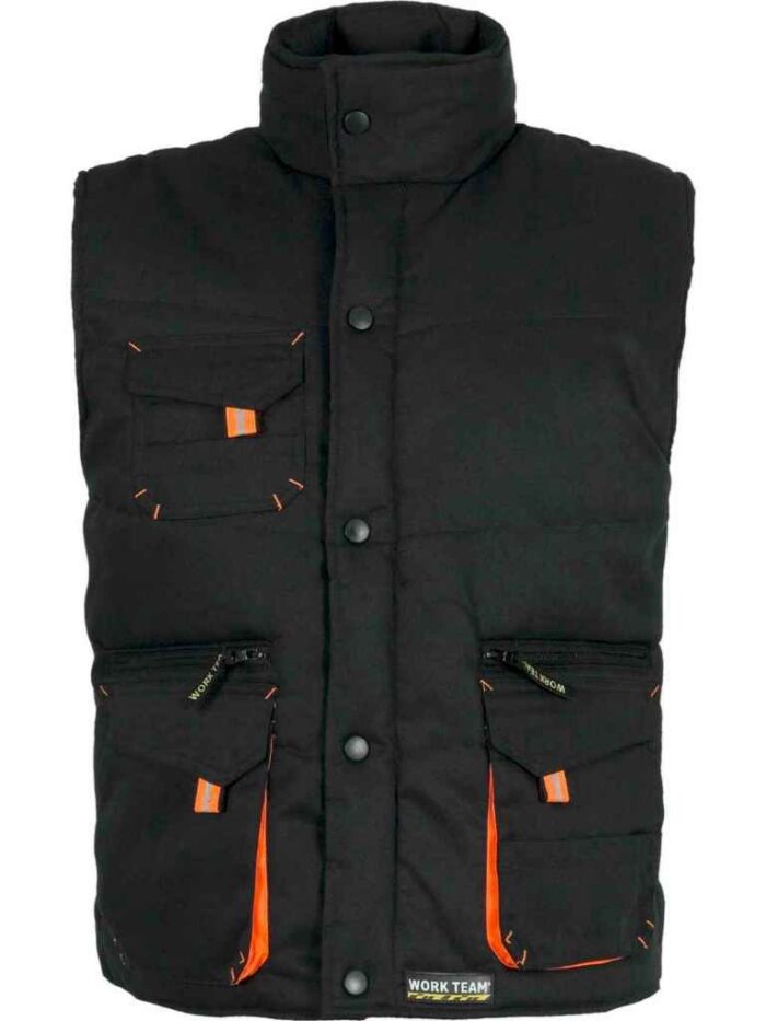 WorkTeam Chaleco Linea 6 Acolchado Multibolsillos con Detalles Combinados. Hombre - Imagen 2