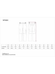 WorkTeam Pantalón Linea 8 Combinado Multibolsillos con Perneras Desmontables. Hombre