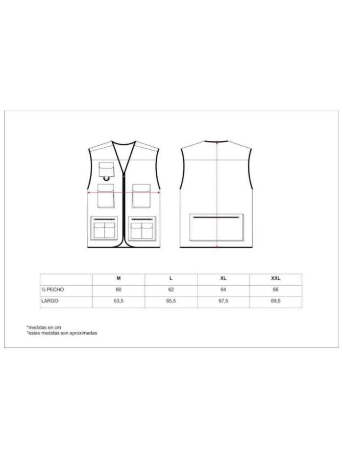 WorkTeam Chaleco Linea 8 Tipo Safari Combinado, Multibolsillos, Vivo Reflectante. Hombre - Imagen 4