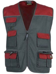 WorkTeam Chaleco Linea 8 Tipo Safari Combinado, Multibolsillos, Vivo Reflectante. Hombre - Imagen 2