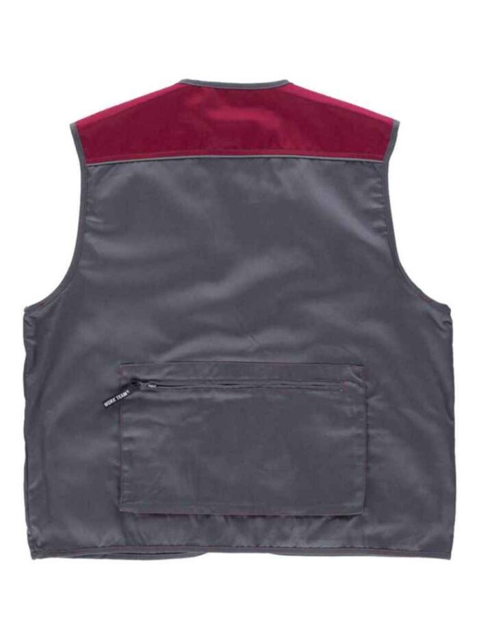 WorkTeam Chaleco Linea 8 Tipo Safari Combinado, Multibolsillos, Vivo Reflectante. Hombre - Imagen 5