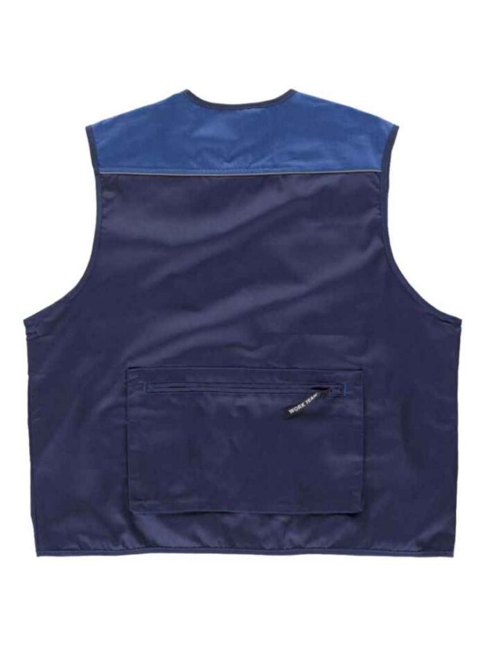 WorkTeam Chaleco Linea 8 Tipo Safari Combinado, Multibolsillos, Vivo Reflectante. Hombre - Imagen 3