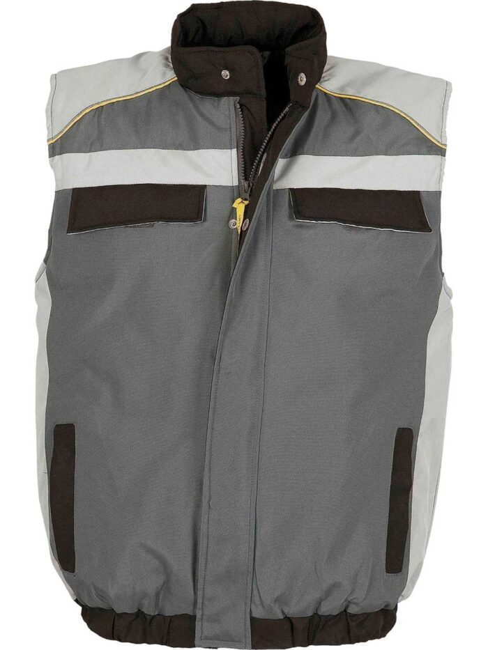 WorkTeam Chaleco Linea 5 Acolchado con Cierre Cremallera Combi 3 Colores, Vivos Reflectantes. - Imagen 2