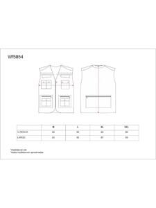 WorkTeam Chaleco Linea 5 Tipo Safari Combinado en 3 Colores, Vivos Reflectantes. Hombre