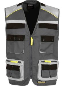 WorkTeam Chaleco Linea 5 Tipo Safari Combinado en 3 Colores, Vivos Reflectantes. Hombre