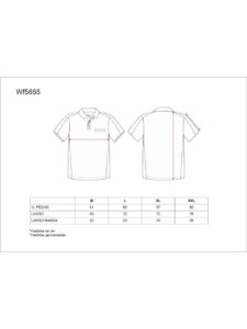 Work Team Polo Linea 5 Combinado en 3 Colores con Vivos Reflectantes. Hombre