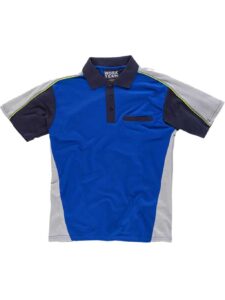 Work Team Polo Linea 5 Combinado en 3 Colores con Vivos Reflectantes. Hombre