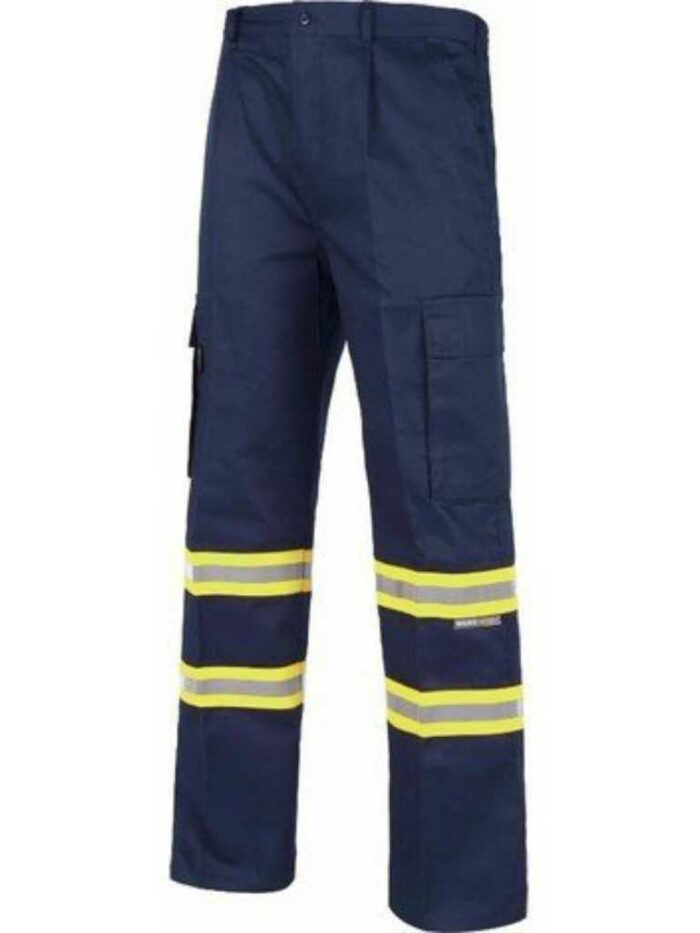 WorkTeam Pantalón con cintura elástica, multibolsillos y dos cintas reflectantes bicolor. HOMBRE - Imagen 2