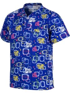 WorkTeam Casaca Manga Corta con un Bolso de Pecho, Estampado Mariposas. Hombre