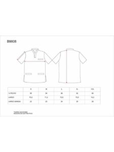 WorkTeam Casaca Manga Corta, un Bolso de Pecho. Unisex. Estampado circulos. Hombre