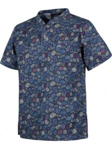 WorkTeam Casaca Manga Corta, un Bolso de Pecho. Unisex. Estampado circulos. Hombre