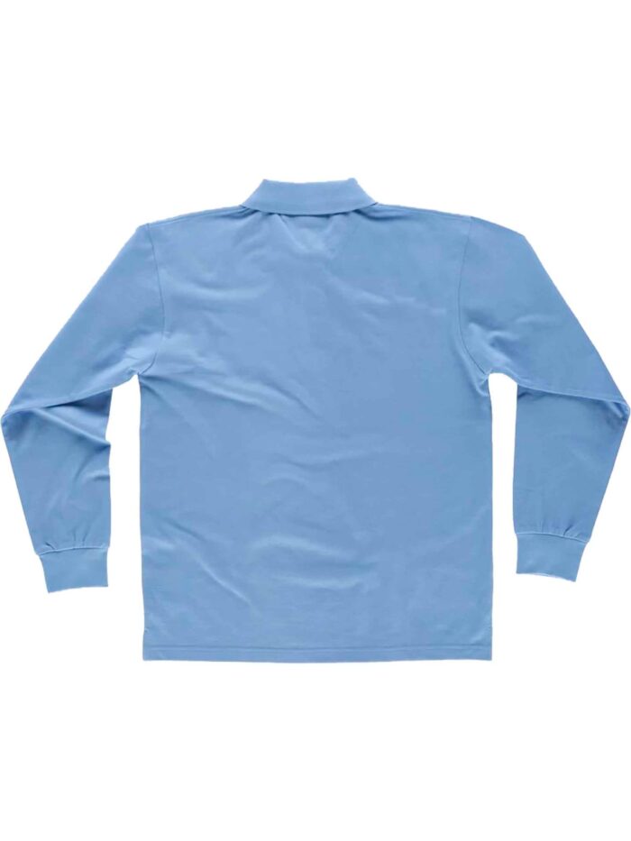 Workteam Polo Trabajo ANTIBACTERIANO de Manga Larga, cierre de Velcro, 100% algodón . Ideal Alimentación, Laboratorio, Sanidad, etc. Unisex