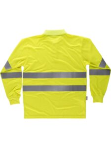WorkTeam Polo Manga Larga Alta Visibilidad con Dos Cintas Reflectantes. EN ISO 20471:2013 Hombre