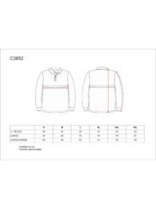 WorkTeam Polo Manga Larga con una Franja a Contraste, 100% Algodón. Hombre