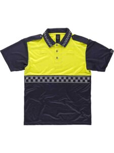 Work Team Polo Policía Manga Corta Combinado, con Cinta Reflectante termosellada y charreteras en Hombros. Hombre - Imagen 3