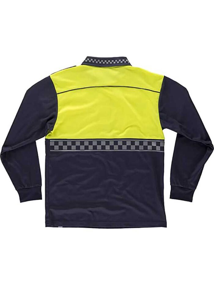 WorkTeam Polo Policía Manga Larga Combinado, con Cinta Reflectante termosellada y charreteras en Hombros. Hombre - Imagen 4