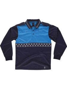 WorkTeam Polo Policía Manga Larga Combinado, con Cinta Reflectante termosellada y charreteras en Hombros. Hombre - Imagen 3