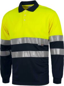 WorkTeam Polo combinado ALTA VISIBILIDAD manga larga, cintas reflectantes torso y mangas. EN ISO 20471:2013 HOMBRE