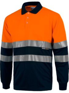 WorkTeam Polo combinado ALTA VISIBILIDAD manga larga, cintas reflectantes torso y mangas. EN ISO 20471:2013 HOMBRE - Imagen 2