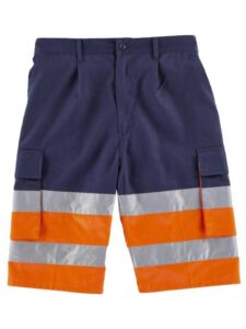 WorkTeam Pantalón Corto o Bermuda combinada, con dos cintas reflectantes. ALTA VISIBILIDAD EN ISO 20471. Clase 1  HOMBRE - Imagen 3
