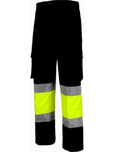 WorkTeam Pantalón Trabajo con 2 cintas de alta visibilidad y reflectante, refuerzos y multibolsillos. EN471. UNISEX - Imagen 2