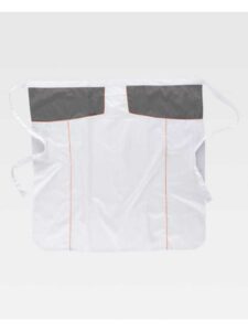 WorkTeam Delantal francés largo combinado, vivo ALTA VISIBILIDAD. Dos bolsillos laterales. 90x85. Tratamiento Teflón. Unisex