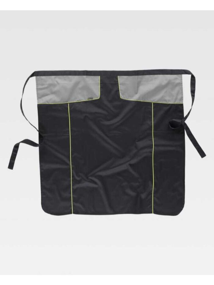 WorkTeam Delantal francés largo combinado, vivo ALTA VISIBILIDAD. Dos bolsillos laterales. 90x85. Tratamiento Teflón. Unisex - Imagen 2