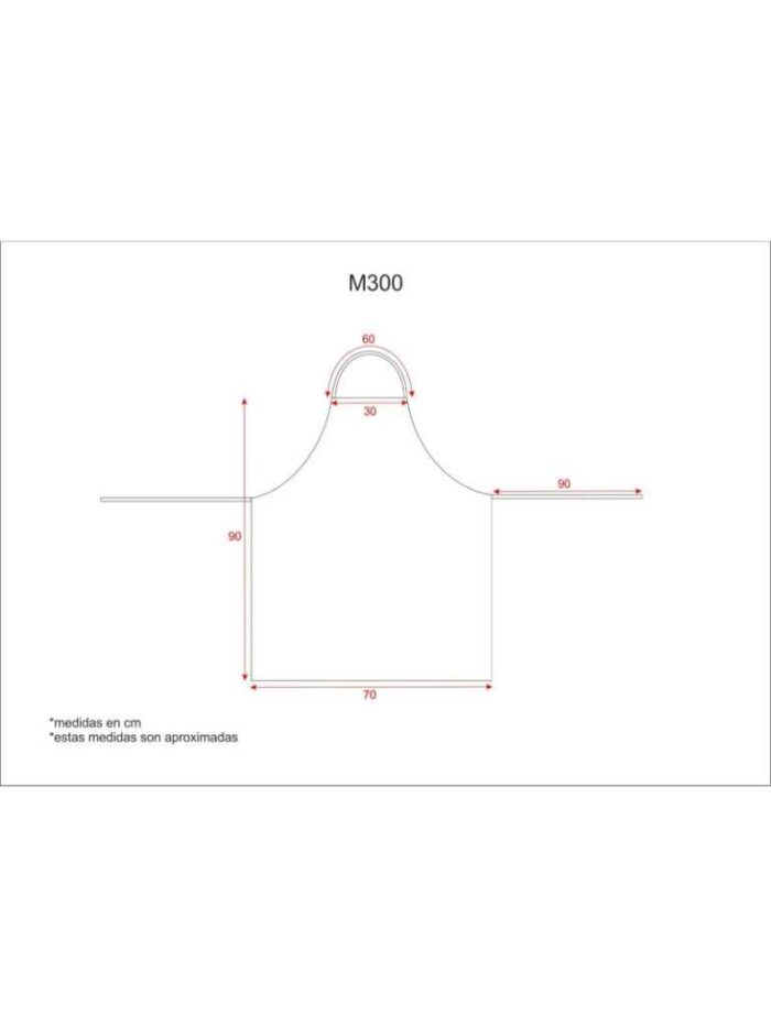 WorkTeam Delantal clásico largo 90x70 sin bolsillos, Fabricación especial. Unisex - Imagen 15