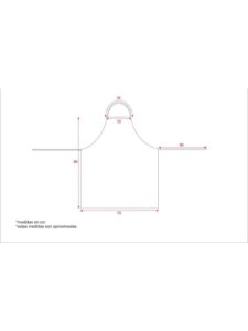 WorkTeam Delantal de cocina clásico largo sin bolsillos, cocinero, chef, etc y 100% Algodón. Unisex