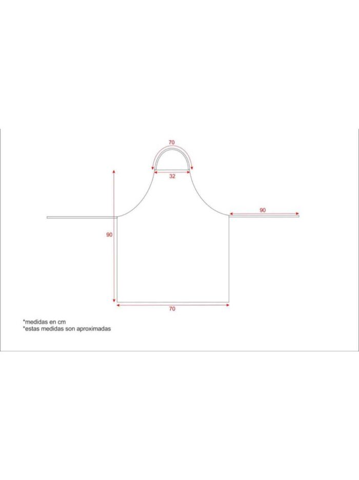 WorkTeam Delantal de cocina clásico largo sin bolsillos, cocinero, chef, etc y 100% Algodón. Unisex