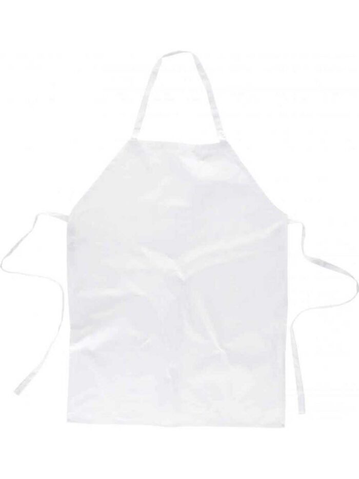 WorkTeam Delantal de cocina clásico largo sin bolsillos, cocinero, chef, etc y 100% Algodón. Unisex