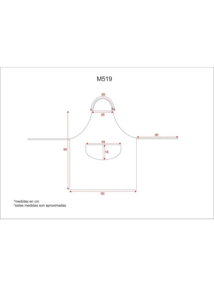 WorkTeam Delantal con Peto y un Bolso, Estampado café. 90x95. Hombre