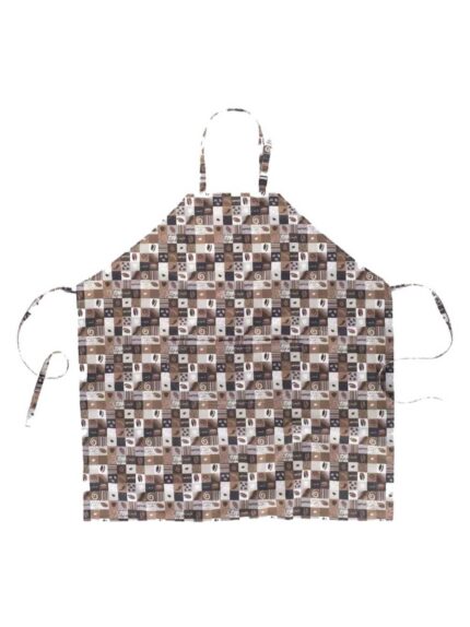 WorkTeam Delantal con Peto y un Bolso, Estampado café. 90x95. Hombre