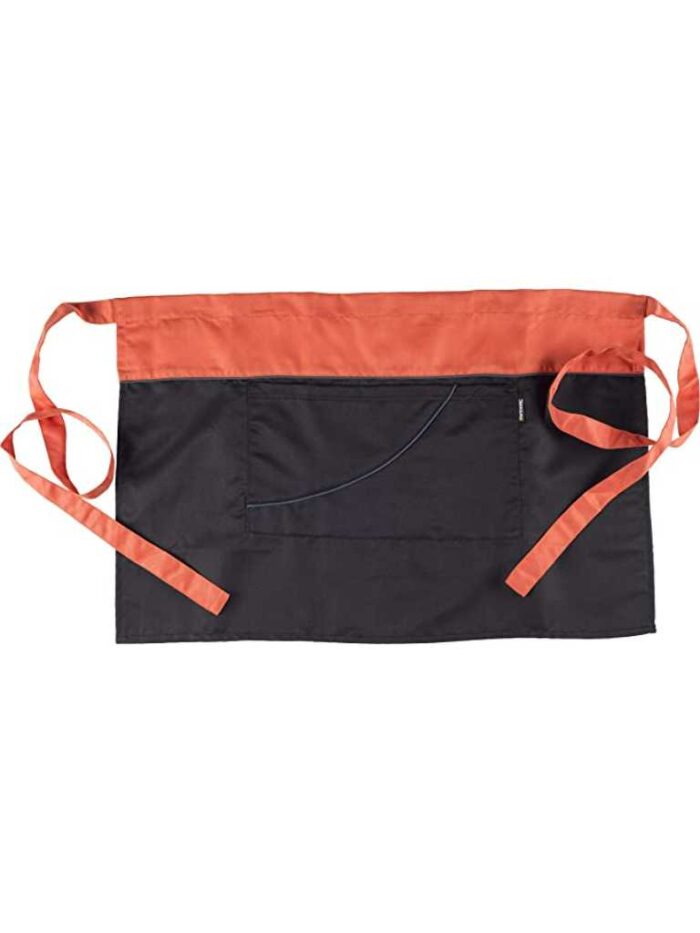 WorkTeam Delantal bicolor sin peto y vivo a contraste. 70x45. Unisex - Imagen 2