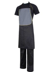 WorkTeam Delantal con Peto Combinado, Vivo A.V. Bolsillo Central y Cuello Regulable. 90x90 Tratamiento Teflón Hombre