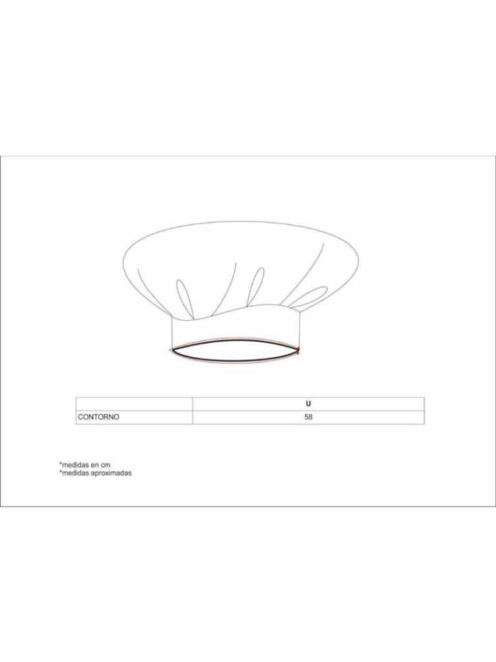 WorkTeam Gorro liso de cocinero con velcro y vivo a contraste. Unisex - Imagen 8