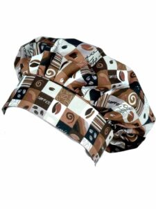 WorkTeam Gorro cocinero adaptable estampado café. Unisex