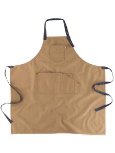 WorkTeam Delantal Peto en Tejido Canvas 90x95. Bolso en Pecho, Central y Bolsillo relojero Interior. Cinta de Tejido Vaquero Regulable. 100% Algodón. Hombre