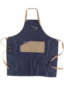 WorkTeam Delantal Peto Vaquero y Tejido Canvas 90x55. Bolso Pecho, Bolso Central y Bolsillo relojero Interior. Cinta Tejido Canvas Regulable en Cuello y Cintura. Hombre