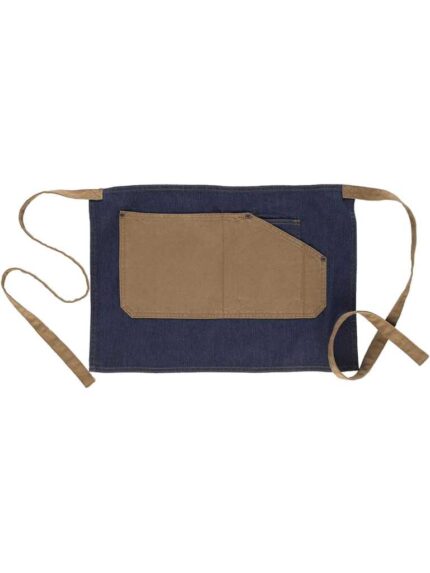 WorkTeam Delantal corto con tejido vaquero y Canvas 50x35. Unisex: Elegancia y funcionalidad para profesionales de la hostelería