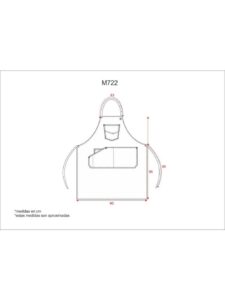 WorkTeam Delantal Peto Tejido Canvas 90x95. Bolso en Pecho, Central y Bolsillo relojero Interior. Cinta Regulable Cuello y Cintura. 100% algodón. Hombre