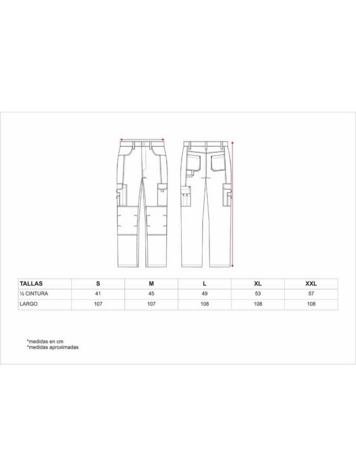 WorkTeam Pantalón camuflaje combinado con negro. Refuerzos y multibolsillos, trabajo, tiempo libre, etc. Unisex