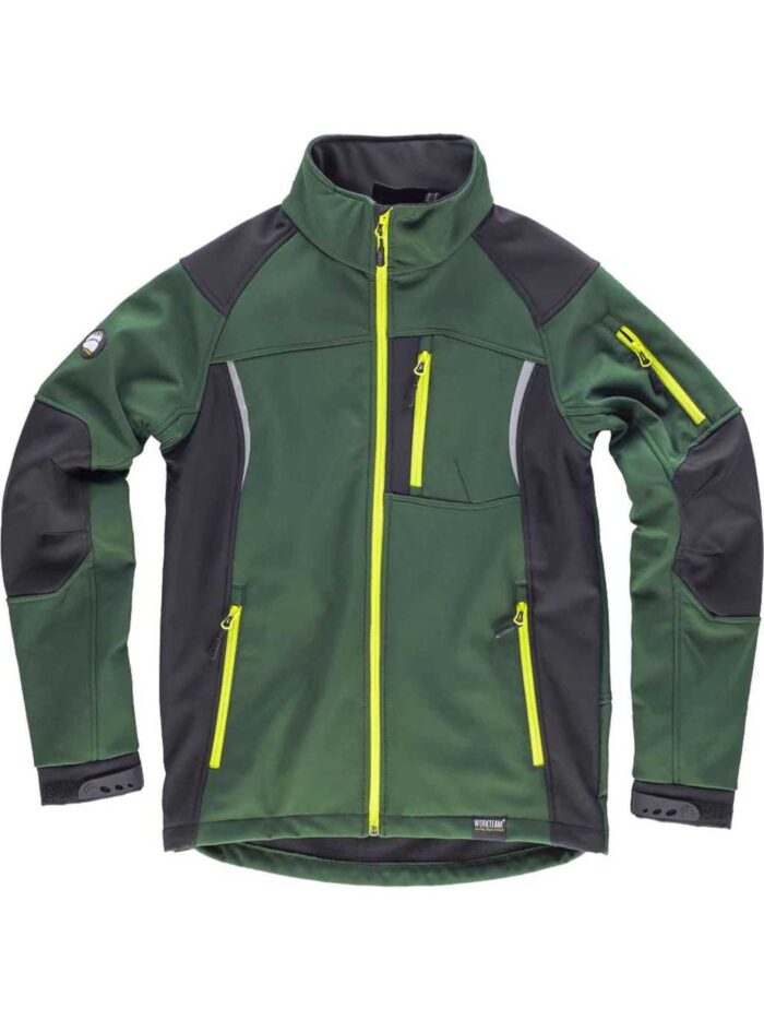 WorkTeam Chaqueta Softshell Combinado con Membrana Interior Transpirable y Aislante e Interior de Alta Capacidad termica. Hombre