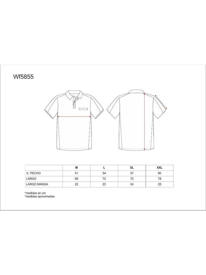 Polo Manga Corta Combinado Work Team WF1855 - Imagen 4