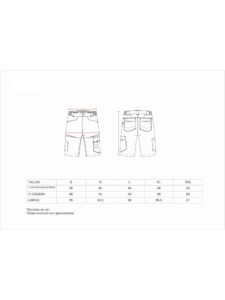 Workteam Pantalón Corto de Trabajo, Tejido Canvas (extremadamente resistente y duradero). Elástico en la cintura. Unisex