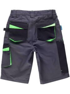 Workteam Pantalón Corto de Trabajo, Tejido Canvas (extremadamente resistente y duradero). Elástico en la cintura. Unisex