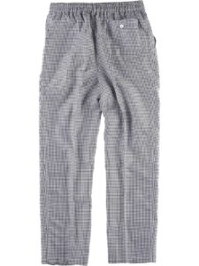 Work Team Pantalón de cocina pata de gallo, cintura elástica, bragueta y botón, para cocineros, Chefs, etc. Unisex
