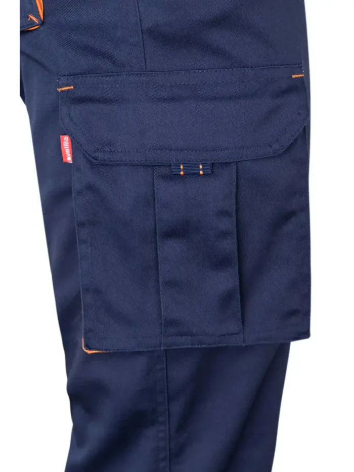 VELILLA 103024S Pantalón Stretch Bicolor Multiblosillos, Corte Slim Fit. Unisex