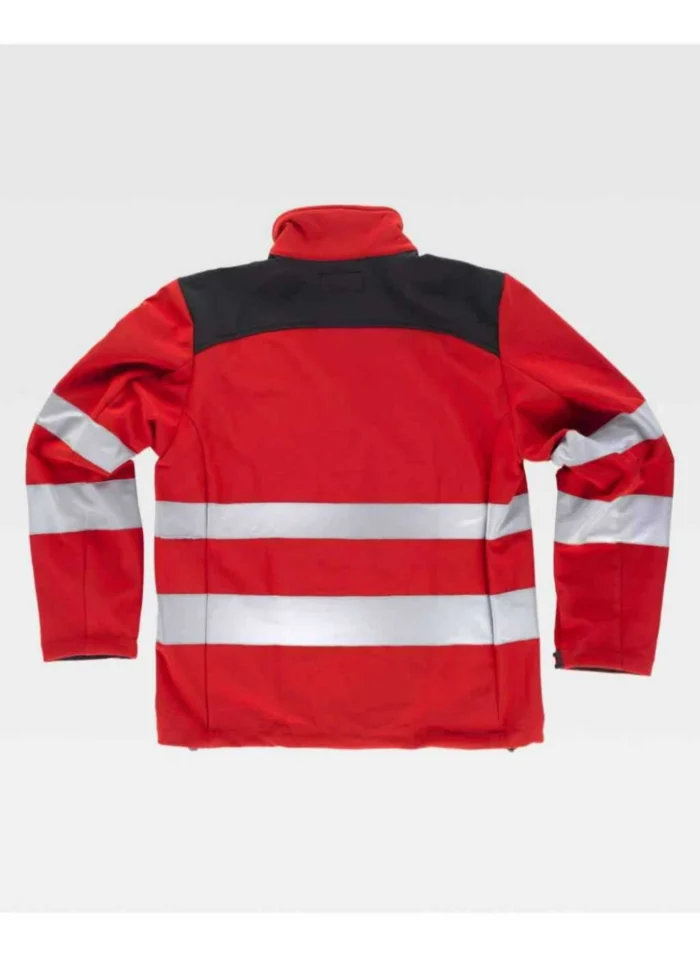 Work Team Workshell Cazadora de Alta Visibilidad con Cintas Reflectantes de Diferentes Tamaños. EN ISO 20471:2013 Hombre - Imagen 2